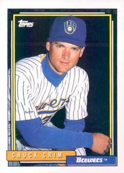 #169 Chuck Crim - Milwaukee Brewers - 1992 Topps Baseball
