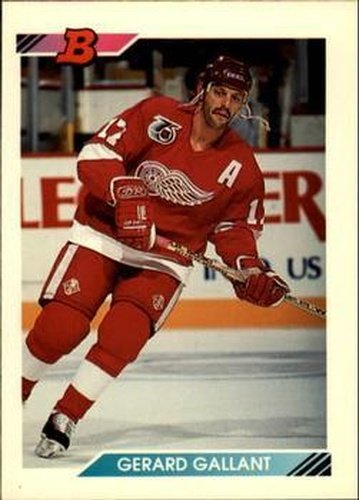 #169 Gerard Gallant - Detroit Red Wings - 1992-93 Bowman Hockey