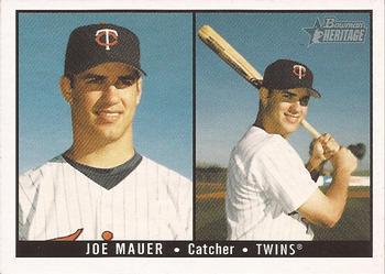 #169 Joe Mauer - Minnesota Twins - 2003 Bowman Heritage Baseball