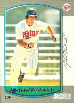 #169 Michael Restovich - Minnesota Twins - 2000 Bowman Baseball