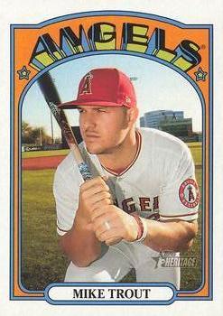 #169 Mike Trout - Los Angeles Angels - 2021 Topps Heritage Baseball