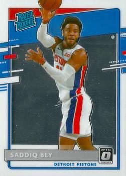 #169 Saddiq Bey - Detroit Pistons - 2020-21 Donruss Optic Basketball
