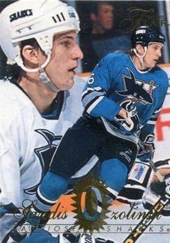 #169 Sandis Ozolinsh - San Jose Sharks - 1994-95 Flair Hockey