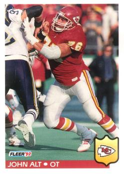 #169 John Alt - Kansas City Chiefs - 1992 Fleer Football