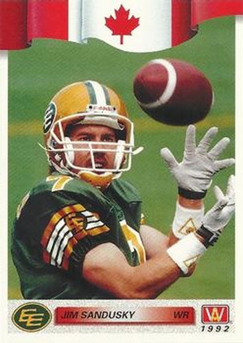 #169 Jim Sandusky - Edmonton Eskimos - 1992 All World CFL Football