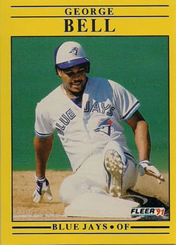 #169 George Bell - Toronto Blue Jays - 1991 Fleer Baseball