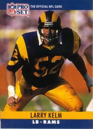 #169 Larry Kelm - Los Angeles Rams - 1990 Pro Set Football