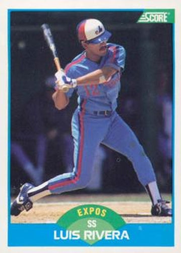 #169 Luis Rivera - Montreal Expos - 1989 Score Baseball