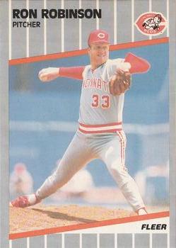 #169 Ron Robinson - Cincinnati Reds - 1989 Fleer Baseball