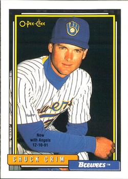 #169 Chuck Crim - Milwaukee Brewers - 1992 O-Pee-Chee Baseball