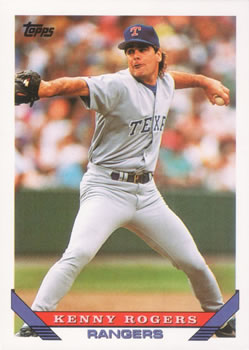 #169 Kenny Rogers - Texas Rangers - 1993 Topps Baseball