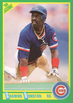 #169 Shawon Dunston - Chicago Cubs - 1990 Score Baseball