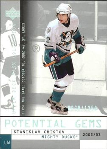 #169 Stanislav Chistov - Anaheim Mighty Ducks - 2002-03 Upper Deck Mask Collection Hockey