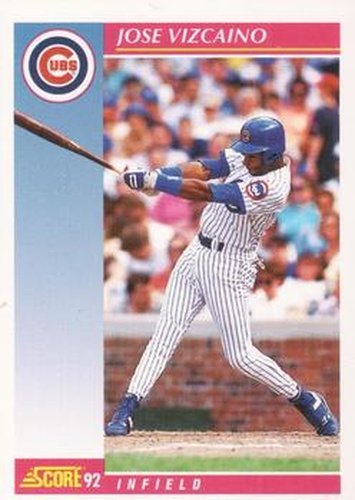 #169 Jose Vizcaino - Chicago Cubs - 1992 Score Baseball