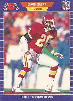 #169 Deron Cherry - Kansas City Chiefs - 1989 Pro Set Football