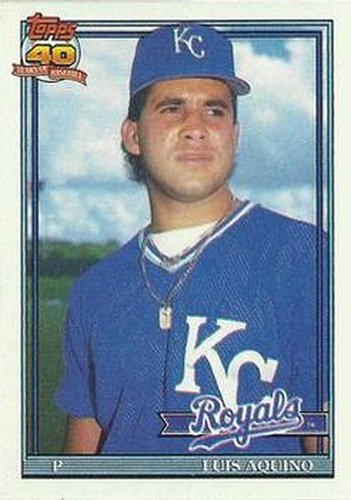 #169 Luis Aquino - Kansas City Royals - 1991 Topps Baseball