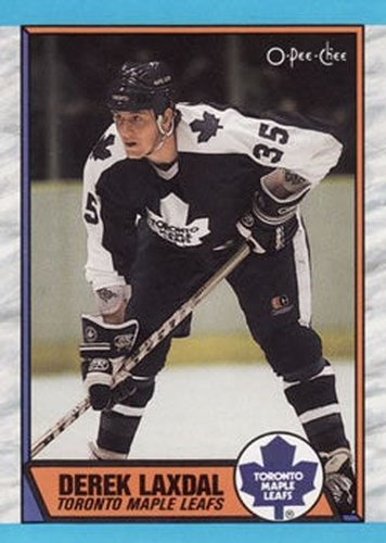 #169 Derek Laxdal - Toronto Maple Leafs - 1989-90 O-Pee-Chee Hockey