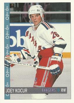 #169 Joey Kocur - New York Rangers - 1992-93 O-Pee-Chee Hockey