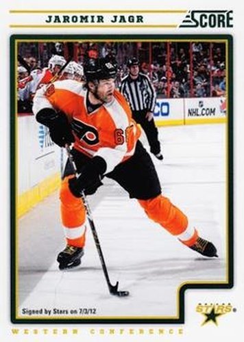 #169 Jaromir Jagr - Dallas Stars - 2012-13 Score Hockey