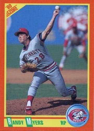#16T Randy Myers - Cincinnati Reds - 1990 Score Rookie & Traded Baseball