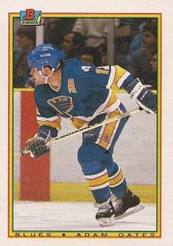 #16 Adam Oates - St. Louis Blues - 1990-91 Bowman Hockey