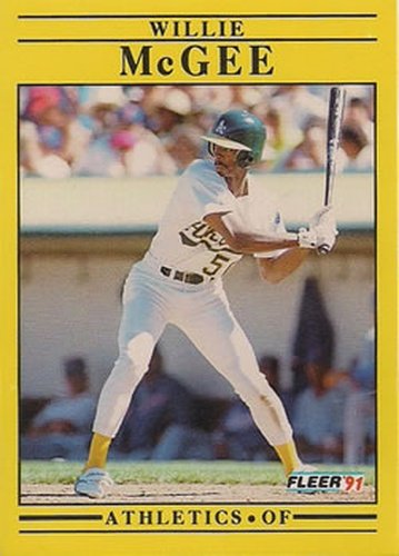 #16 Willie McGee - Oakland Athletics - 1991 Fleer Baseball