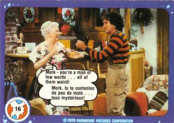 #16 Mork - You're a Man of Few Words... All of Them Weird! - 1978 O-Pee-Chee Mork & Mindy