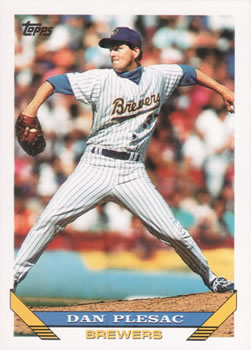 #16 Dan Plesac - Milwaukee Brewers - 1993 Topps Baseball