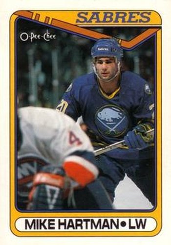 #16 Mike Hartman - Buffalo Sabres - 1990-91 O-Pee-Chee Hockey