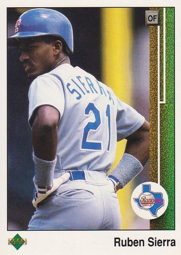 #416 Ruben Sierra - Texas Rangers - 1989 Upper Deck Baseball