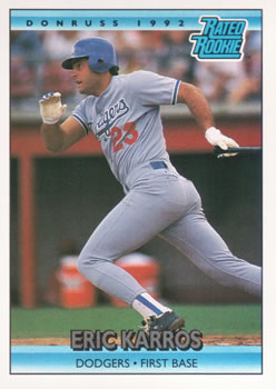 #16 Eric Karros - Los Angeles Dodgers - 1992 Donruss Baseball
