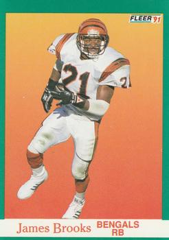 #16 James Brooks - Cincinnati Bengals - 1991 Fleer Football