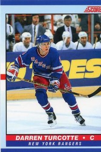 #16 Darren Turcotte - New York Rangers - 1990-91 Score Young Superstars Hockey