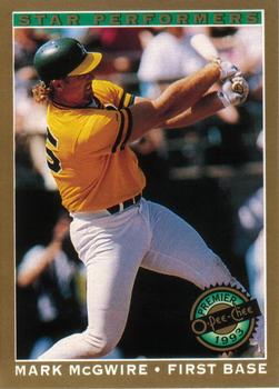 #16 Mark McGwire - Oakland Athletics - 1993 O-Pee-Chee Premier Baseball - Star Performers