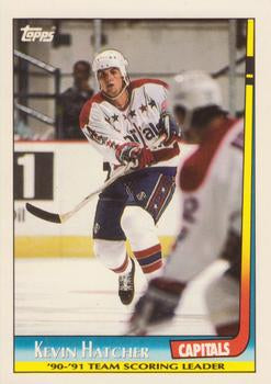 #16 Kevin Hatcher - Washington Capitals - 1991-92 Topps Hockey - Team Scoring Leaders