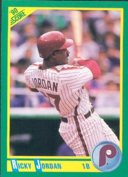 #16 Ricky Jordan - Philadelphia Phillies - 1990 Score Baseball