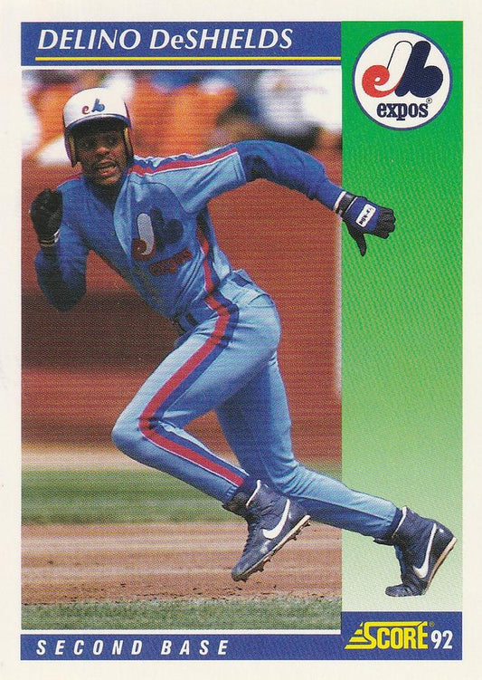 #16 Delino DeShields - Montreal Expos - 1992 Score Baseball
