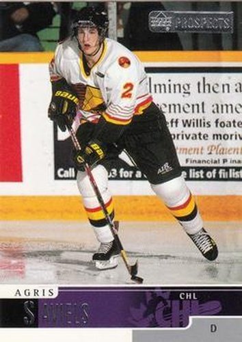 #16 Agris Saviels - Owen Sound Platers - 1999-00 Upper Deck Prospects Hockey