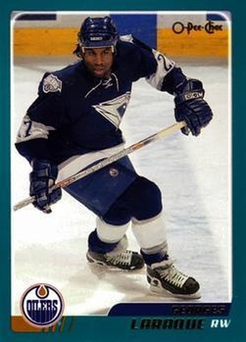 #16 Georges Laraque - Edmonton Oilers - 2003-04 O-Pee-Chee Hockey