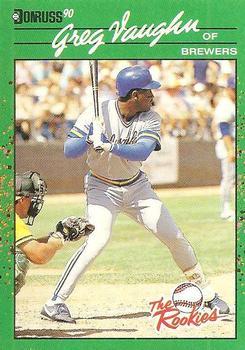 #16 Greg Vaughn - Milwaukee Brewers - 1990 Donruss The Rookies Baseball