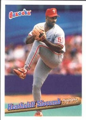 #16 Heathcliff Slocumb - Philadelphia Phillies - 1996 Bazooka Baseball