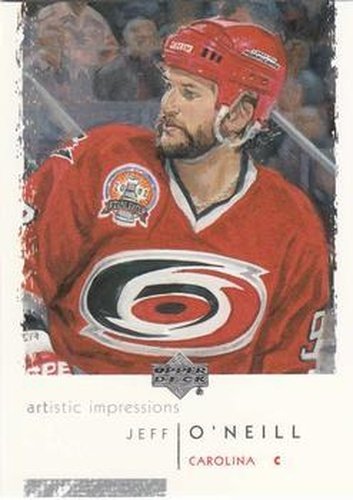 #16 Jeff O'Neill - Carolina Hurricanes - 2002-03 UD Artistic Impressions Hockey