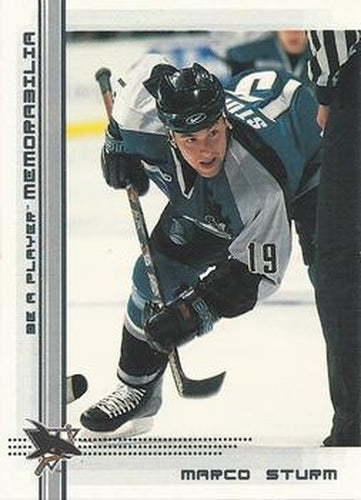 #16 Marco Sturm - San Jose Sharks - 2000-01 Be a Player Memorabilia Hockey