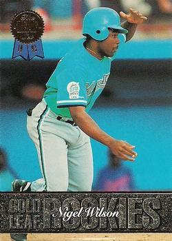#16 Nigel Wilson - Florida Marlins - 1993 Leaf Baseball - Gold Leaf Rookies