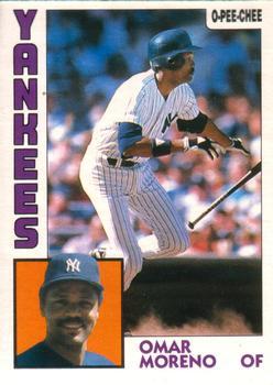 #16 Omar Moreno - New York Yankees - 1984 O-Pee-Chee Baseball