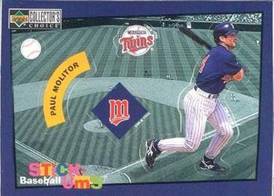 #16 Paul Molitor - Minnesota Twins -1998 Collector's Choice - Stick-Ums Baseball