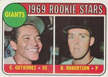 #16 Giants 1969 Rookie Stars C. Gutierrez / R. Robertson - San Francisco Giants - 1969 Topps Baseball