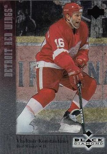 #16 Vladimir Konstantinov - Detroit Red Wings - 1996-97 Upper Deck Black Diamond Hockey