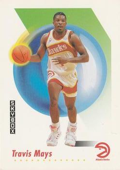 #616 Travis Mays - Atlanta Hawks - 1991-92 SkyBox Basketball