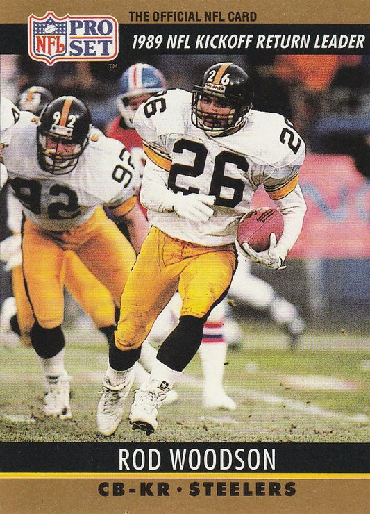 #16 Rod Woodson - Pittsburgh Steelers - 1990 Pro Set Football